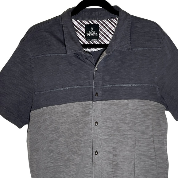 Prana Keylyn Organic Cotton Short Sleeve Button Down Shirt Men's M - Picture 4 of 7